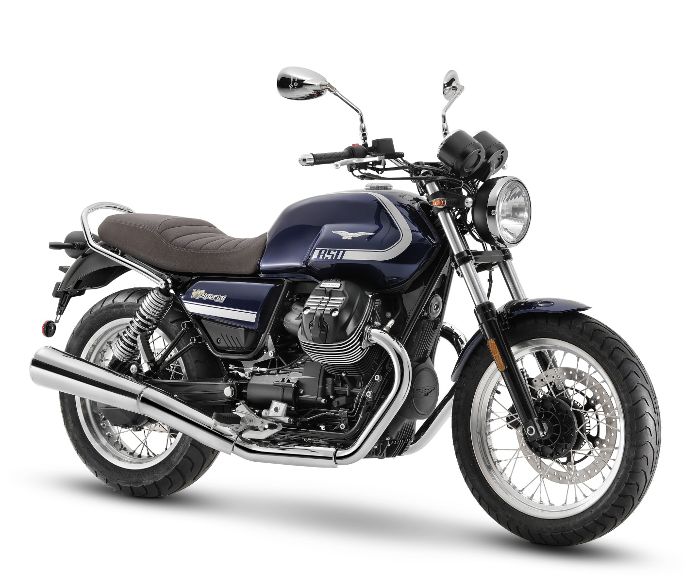 Moto Guzzi V7 Special 850 E5 Blu Formale Front Right