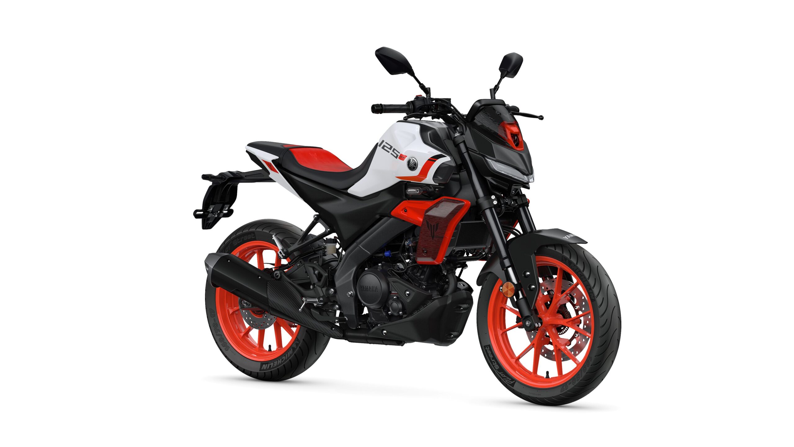 Yamaha 2027 MT-125 Redline White Lateral Right Yamaha MT-125 2027
