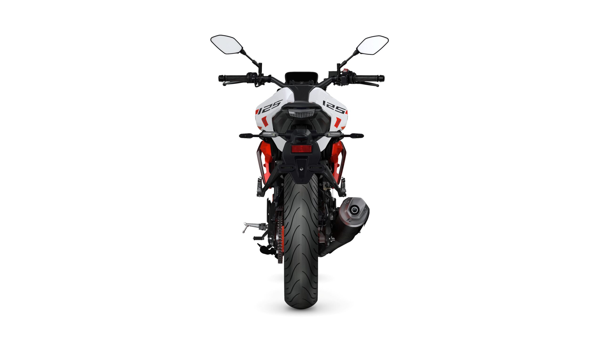 Yamaha 2027 MT-125 Redline White Rear
